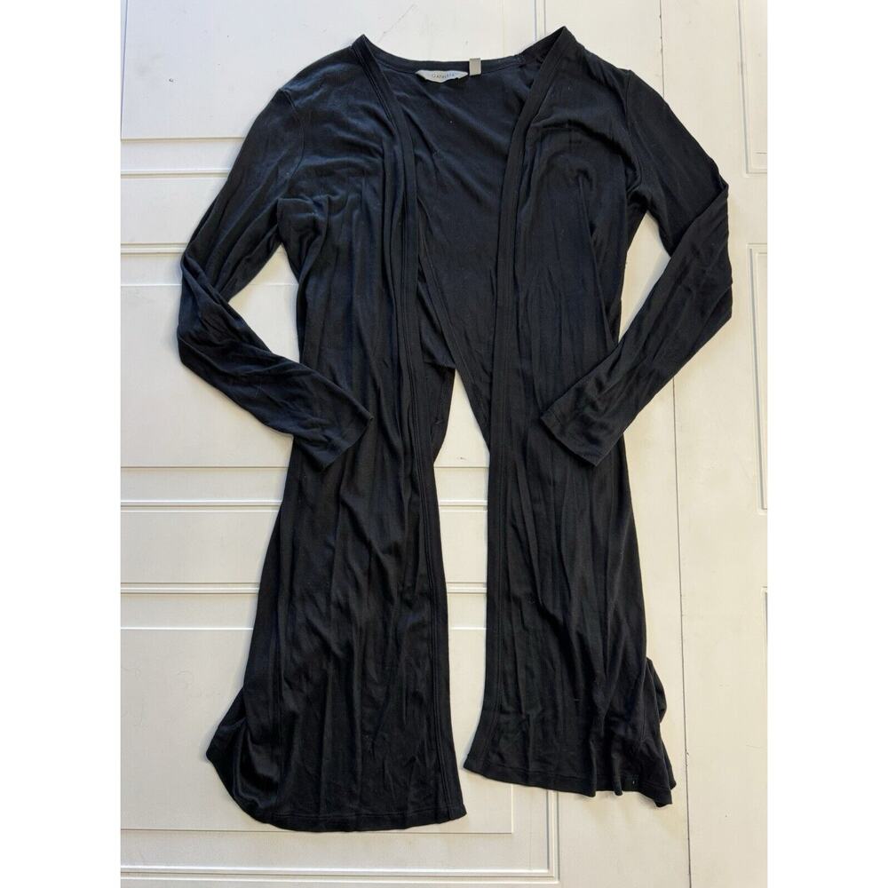 Athleta Cardigan Women's XS Black Long Sleeve Open Split Back Lightweight